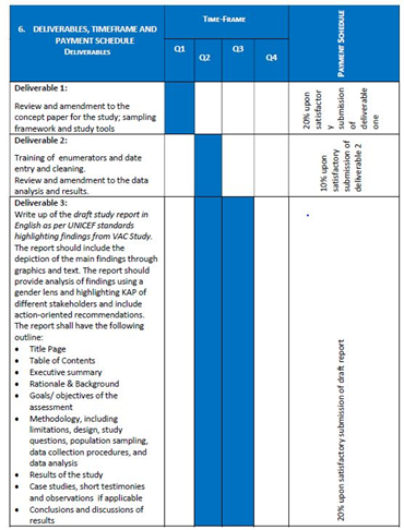 International Consultant -Provide Technical Guidance to the Implementation of the National Study on Violence Against Children