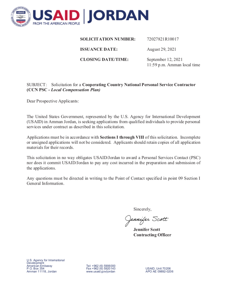 72027821R10017 - USAID Development Assistance Specialist – Monitoring, Evaluation, Learning at the Program Office, FSN-10, ope