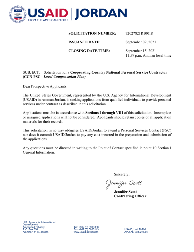 Project Management Specialist – Economic Development and Energy Office