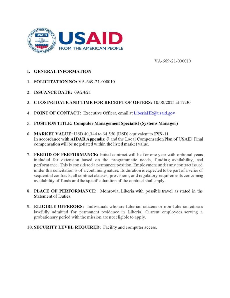 Computer Management Specialist (Systems Manager)