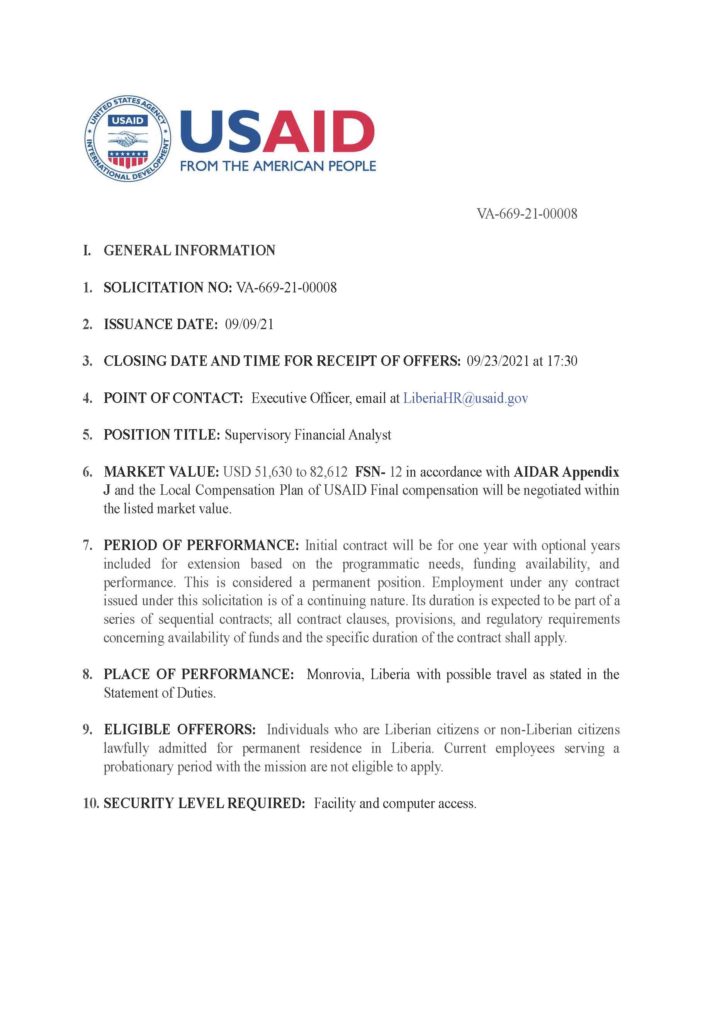 Supervisory Financial Analyst